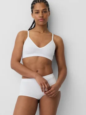 Bralette triangolare a costine senza cuciture