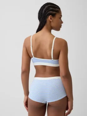 Bralette triangolare a costine senza cuciture