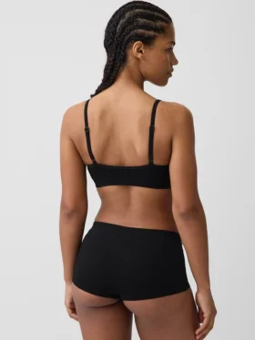 Bralette triangolare a costine senza cuciture