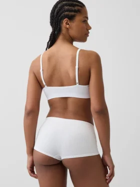 Bralette triangolare a costine senza cuciture