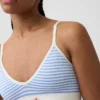 Bralette triangolare a costine senza cuciture