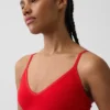 Bralette triangolare a costine senza cuciture