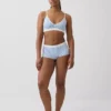 Bralette triangolare a costine senza cuciture