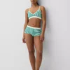 Bralette triangolare a costine senza cuciture