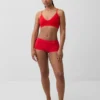 Bralette triangolare a costine senza cuciture
