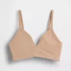 Bralette triangolare a costine senza cuciture