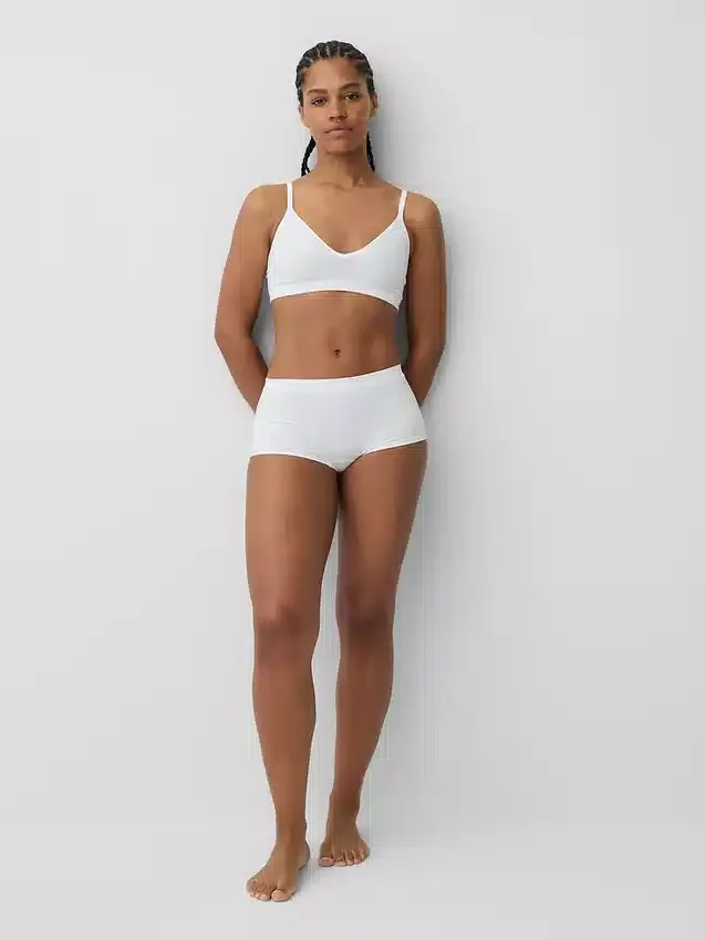 Bralette triangolare a costine senza cuciture