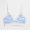 Bralette triangolare a costine senza cuciture