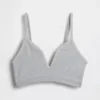 Bralette triangolare a costine senza cuciture