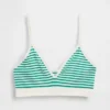 Bralette triangolare a costine senza cuciture