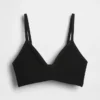 Bralette triangolare a costine senza cuciture