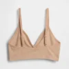 Bralette triangolare a costine senza cuciture