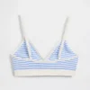 Bralette triangolare a costine senza cuciture