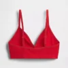 Bralette triangolare a costine senza cuciture