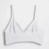 Bralette triangolare a costine senza cuciture