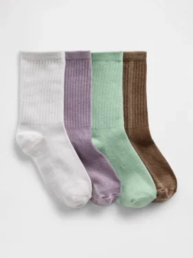 Calze a costine per bambini (confezione da 4)