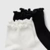 Calze alla caviglia con bordo arricciato (confezione da 2)