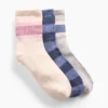 Calze corti a righe color block per bambini (confezione da 3)