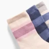 Calze corti a righe color block per bambini (confezione da 3)
