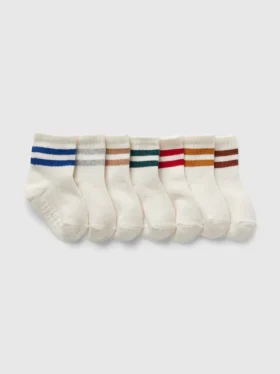 Calze corti a righe varsity per neonato & bebè (confezione da 7)