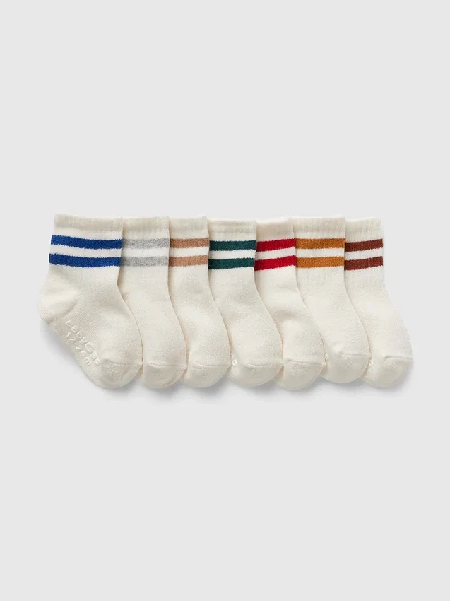 Calze corti a righe varsity per neonato & bebè (confezione da 7)