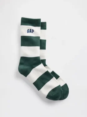 Calze corti con logo a righe da rugby