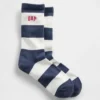 Calze corti con logo a righe da rugby