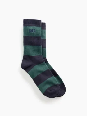 Calze corti con logo a righe da rugby