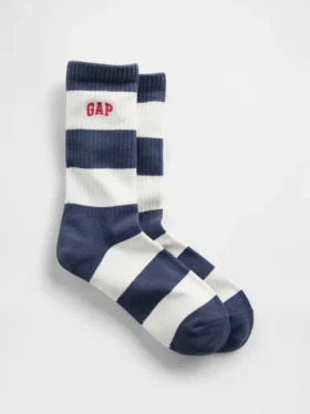 Calze corti con logo a righe da rugby
