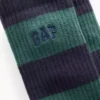 Calze corti con logo a righe da rugby