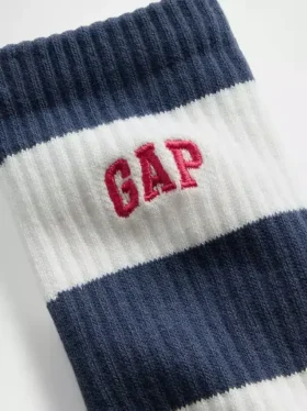 Calze corti con logo a righe da rugby