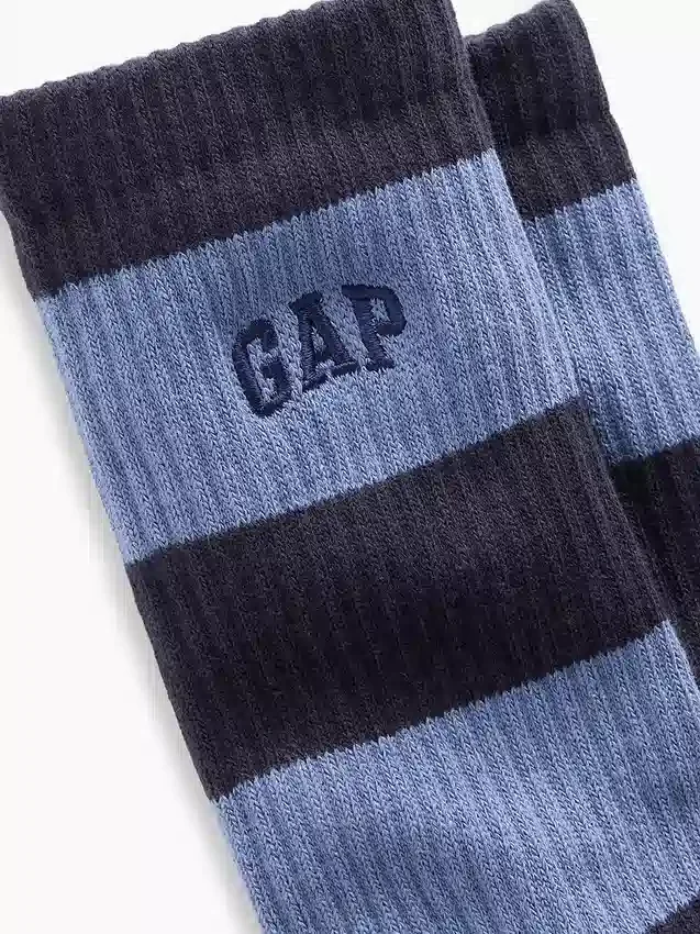 Calze corti con logo a righe da rugby
