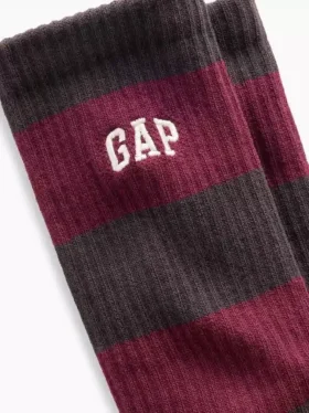 Calze corti con logo a righe da rugby