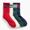 Calze corti da bambino in stile Varsity (confezione da 4)