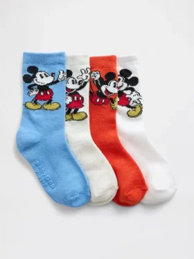 Calze corti GAP × Disney per bambini piccoli con Topolino (confezione da 4)
