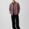 Camicia a quadri dal taglio morbido in twill slavato