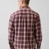 Camicia a quadri dal taglio morbido in twill slavato
