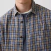 Camicia a quadri dal taglio morbido in twill slavato