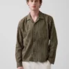 Camicia a righe Dobby dalla vestibilità comoda con orlo dritto