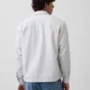 Camicia a righe Dobby dalla vestibilità comoda con orlo dritto