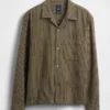 Camicia a righe Dobby dalla vestibilità comoda con orlo dritto