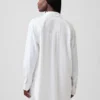 Camicia a tunica oversize in misto lino
