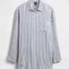 Camicia a tunica oversize in misto lino