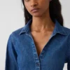 Camicia aderente in denim