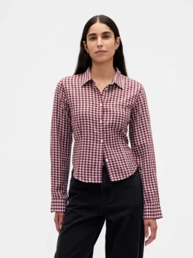 Camicia aderente in flanella a quadri