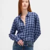 Camicia aderente in flanella a quadri