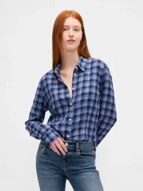 Camicia aderente in flanella a quadri