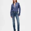 Camicia aderente in flanella a quadri