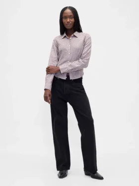 Camicia aderente in flanella a quadri