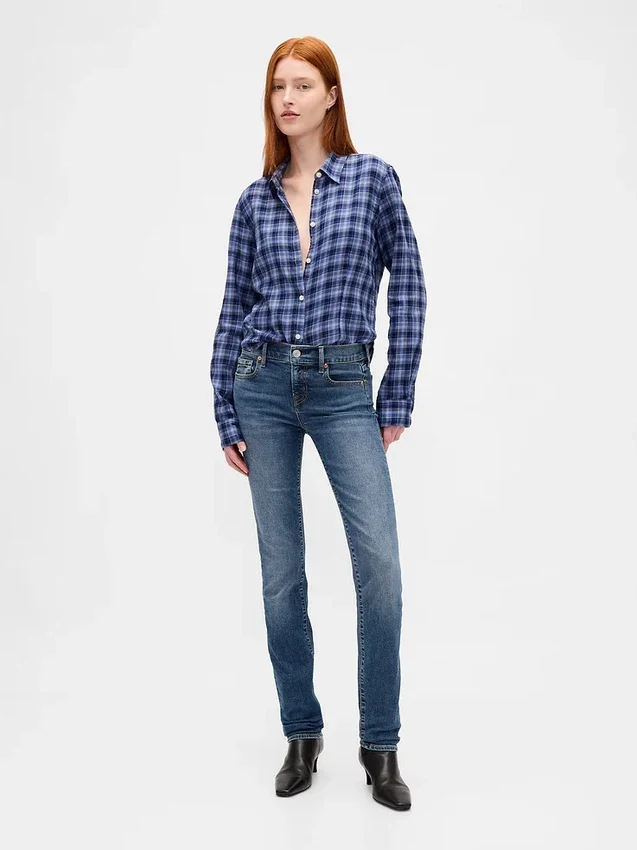 Camicia aderente in flanella a quadri